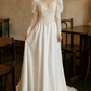 Superbe robe de mariée sirène bustier en satin et tulle, longue et en dentelle, C4563
