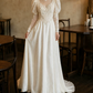 Superbe robe de mariée sirène bustier en satin et tulle, longue et en dentelle, C4563