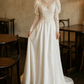 Superbe robe de mariée sirène bustier en satin et tulle, longue et en dentelle, C4563