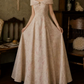 Unique Off-Shoulder Prom Dress Floral A-Line Evening Dress C9770