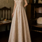 Unique Off-Shoulder Prom Dress Floral A-Line Evening Dress C9770