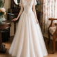Superbe robe de mariée sirène bustier en satin et tulle, longue et en dentelle, C4563