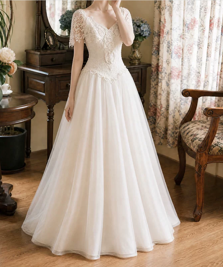 Superbe robe de mariée sirène bustier en satin et tulle, longue et en dentelle, C4563