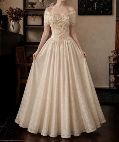 Robe de bal de princesse bustier à volants en satin long, robe de soirée C8117