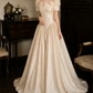 Robe de bal de princesse bustier à volants en satin long, robe de soirée C8117