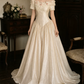 Robe de bal de princesse bustier à volants en satin long, robe de soirée C8117