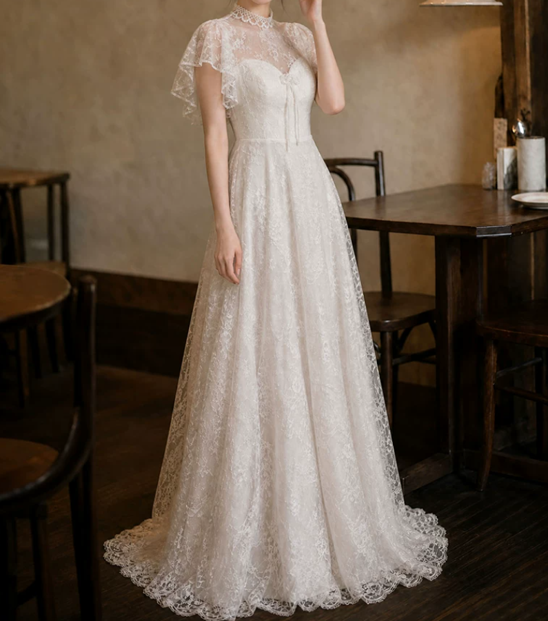 Superbe robe de mariée sirène bustier en satin et tulle, longue et en dentelle, C4563