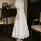 Superbe robe de mariée sirène bustier en satin et tulle, longue et en dentelle, C4563