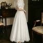Superbe robe de mariée sirène bustier en satin et tulle, longue et en dentelle, C4563