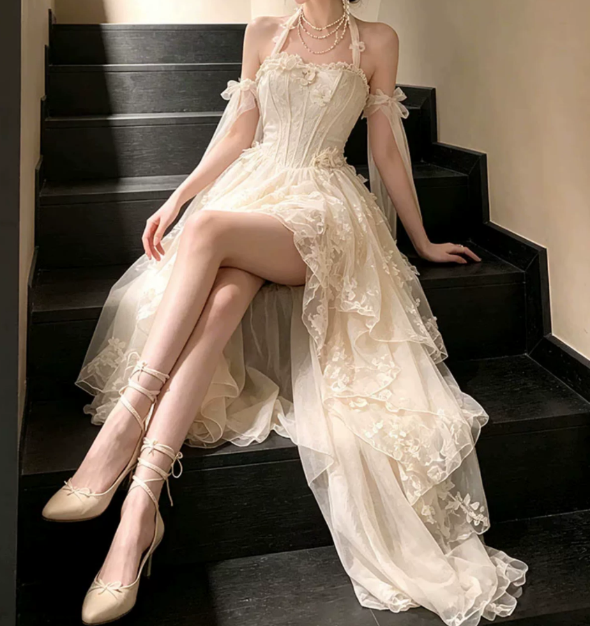 Mini robe de soirée en satin, sans bretelles, sans manches, ligne a, simple, C899