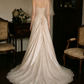 Superbe robe de mariée sirène bustier en satin et tulle, longue et en dentelle, C4563
