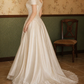 Superbe robe de mariée sirène bustier en satin et tulle, longue et en dentelle, C4563