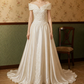 Superbe robe de mariée sirène bustier en satin et tulle, longue et en dentelle, C4563