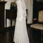 Superbe robe de mariée sirène bustier en satin et tulle, longue et en dentelle, C4563