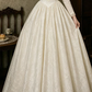 Fascinating V Neck Wedding Dresses Long Sleeve Appliques A-Line Bridal Dress C9784