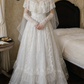 Superbe robe de mariée sirène bustier en satin et tulle, longue et en dentelle, C4563