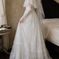 Superbe robe de mariée sirène bustier en satin et tulle, longue et en dentelle, C4563