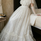 Superbe robe de mariée sirène bustier en satin et tulle, longue et en dentelle, C4563