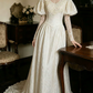 Superbe robe de mariée sirène bustier en satin et tulle, longue et en dentelle, C4563
