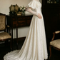 Superbe robe de mariée sirène bustier en satin et tulle, longue et en dentelle, C4563