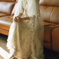 Superbe robe de mariée sirène bustier en satin et tulle, longue et en dentelle, C4563