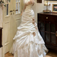 Superbe robe de mariée sirène bustier en satin et tulle, longue et en dentelle, C4563