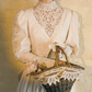Retro Long Sleeve Ivory Ball Gown High Collar Lace Sweet 16 Dresses C9792