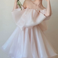 Robe de bal de princesse bustier à volants en satin long, robe de soirée C8117