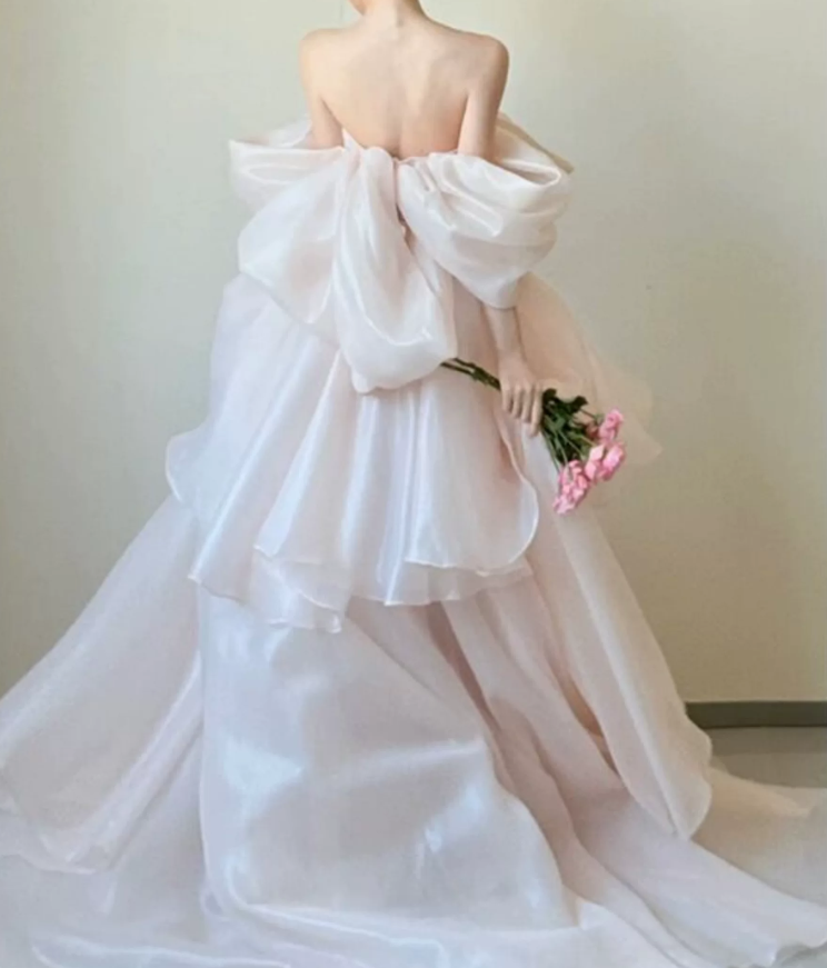 Robe de bal de princesse bustier à volants en satin long, robe de soirée C8117