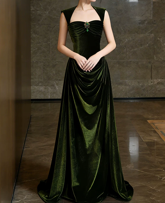 Robe de bal de princesse bustier à volants en satin long, robe de soirée C8117