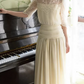 Glam Jewel Neck Wedding Dresses Lace Short Sleeve A-Line Bridal Dress C9797