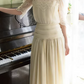 Glam Jewel Neck Wedding Dresses Lace Short Sleeve A-Line Bridal Dress C9797