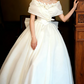 Adorable Off-Shoulder Tulle Wedding Dresses Appliques A-Line Bridal Dress C9798