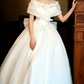 Adorable Off-Shoulder Tulle Wedding Dresses Appliques A-Line Bridal Dress C9798