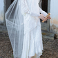 Fascinating High Collar Wedding Dresses Long Sleeve Lace A-Line Bridal Dress C9801