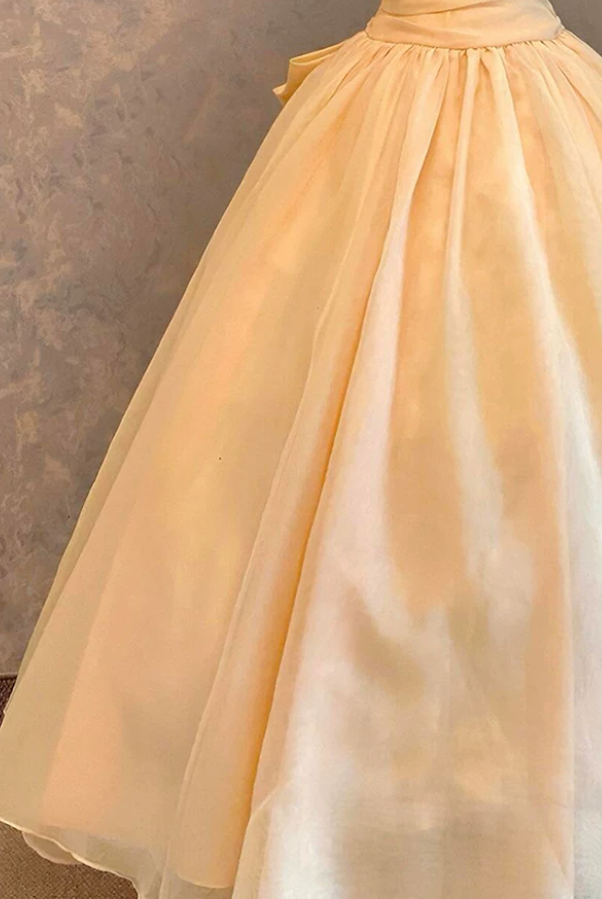 Robe de bal de princesse bustier à volants en satin long, robe de soirée C8117