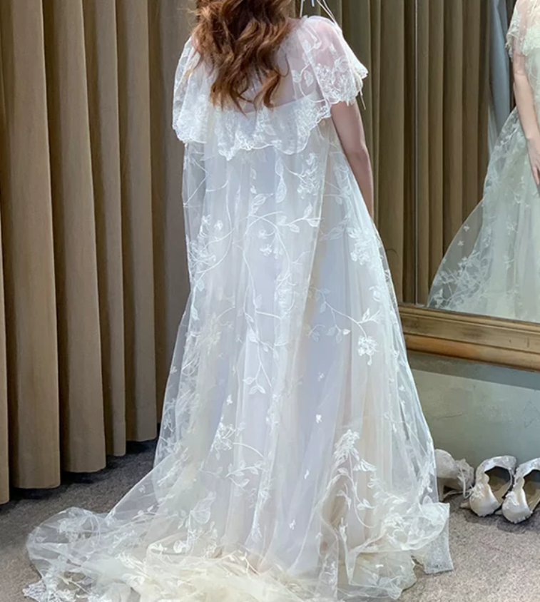 Superbe robe de mariée sirène bustier en satin et tulle, longue et en dentelle, C4563