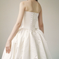 Glamorous Strapless Wedding Dresses Satin Floral Bridal Gowns C9808