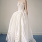 Glamorous Strapless Wedding Dresses Satin Floral Bridal Gowns C9808