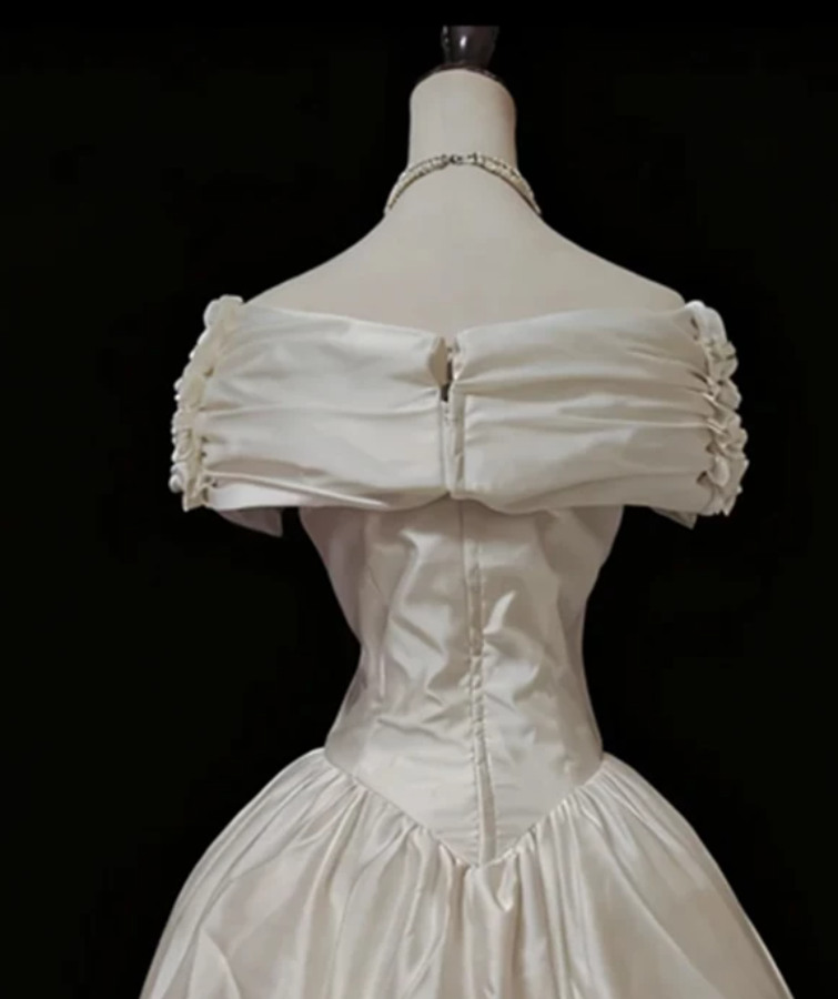 Superbe robe de mariée sirène bustier en satin et tulle, longue et en dentelle, C4563