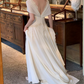 Superbe robe de mariée sirène bustier en satin et tulle, longue et en dentelle, C4563
