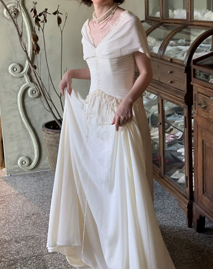 Superbe robe de mariée sirène bustier en satin et tulle, longue et en dentelle, C4563