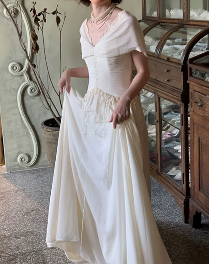 Superbe robe de mariée sirène bustier en satin et tulle, longue et en dentelle, C4563