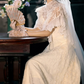 Superbe robe de mariée sirène bustier en satin et tulle, longue et en dentelle, C4563