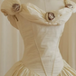 Mini robe de soirée en satin, sans bretelles, sans manches, ligne a, simple, C899