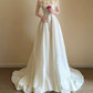 Superbe robe de mariée sirène bustier en satin et tulle, longue et en dentelle, C4563