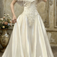 Superbe robe de mariée sirène bustier en satin et tulle, longue et en dentelle, C4563