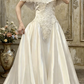 Superbe robe de mariée sirène bustier en satin et tulle, longue et en dentelle, C4563