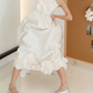Robe de bal de princesse bustier à volants en satin long, robe de soirée C8117