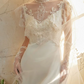 Superbe robe de mariée sirène bustier en satin et tulle, longue et en dentelle, C4563